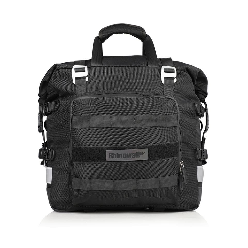 Motorrad-Seitentasche "Rhinowalk" 20 L schwarz, wasserdicht aus Polyester