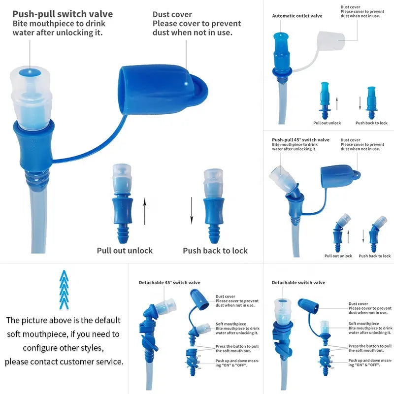 Wasserblase für Rucksäckentrinksystemen. Hydration Packs. Wasservorrat und einfacher Zugriff