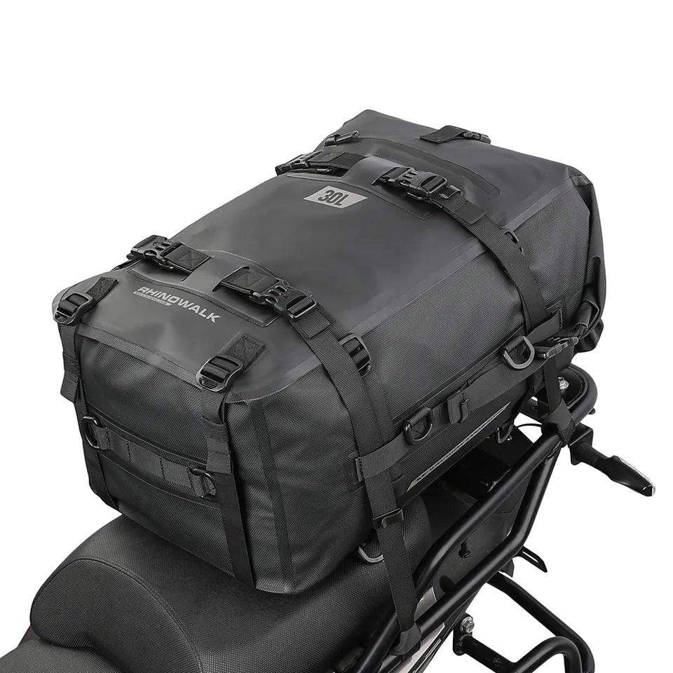 Motorrad-Satteltasche "Rhinowalk" 30 L schwarz, wasserdicht, strapazierfähig