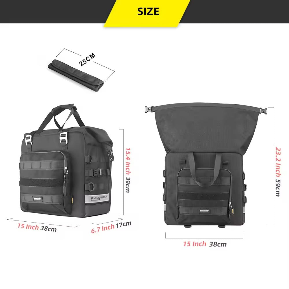 Wasserdichte Motorrad-Seitentasche 25 L.