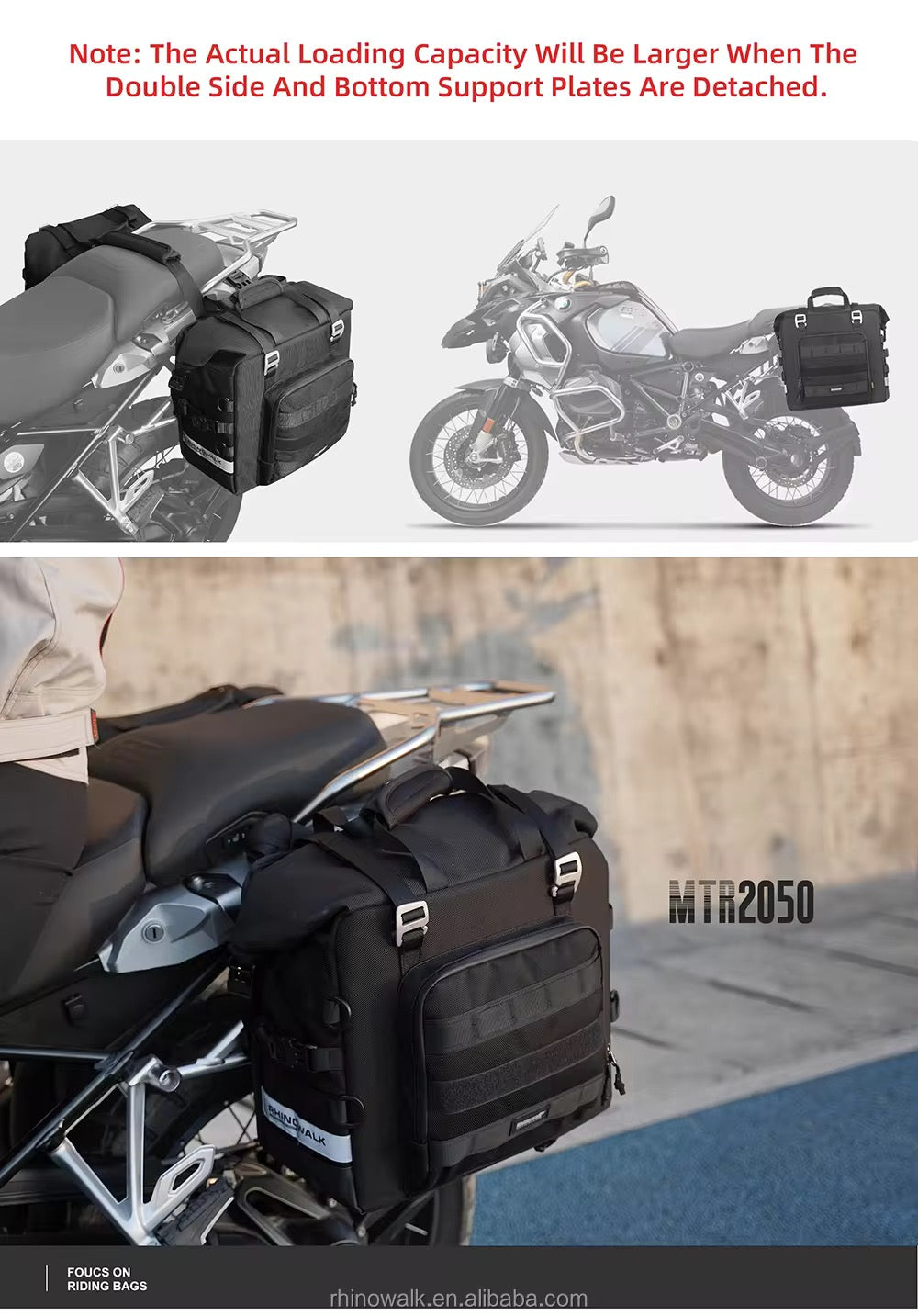 Wasserdichte Motorrad-Seitentasche 25 L.