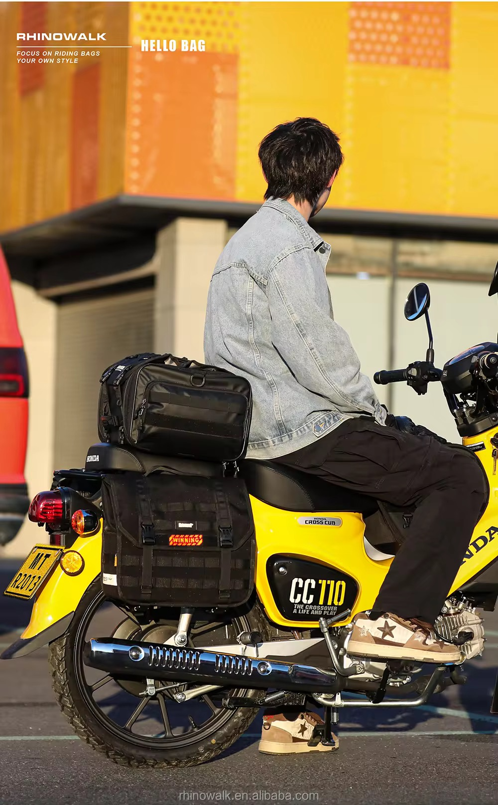 Zuverlässige und strapazierfähige Motorradseitentasche 13 L