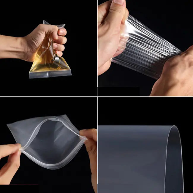 Transparente Verpackungstaschen aus Kunststoff mit Selbstverschluss
