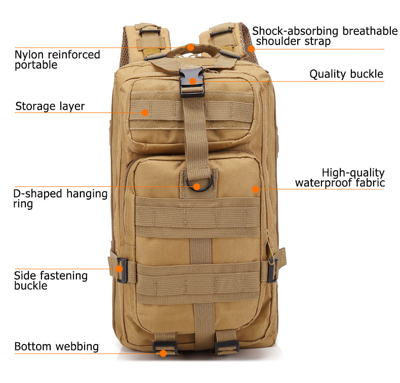 Taktischer Rucksack für Outdoor-Abenteuer und Notfälle 25 L