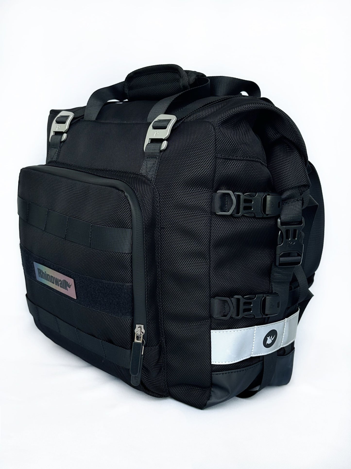 Motorrad-Seitentasche "Rhinowalk" 20 L schwarz, wasserdicht aus Polyester