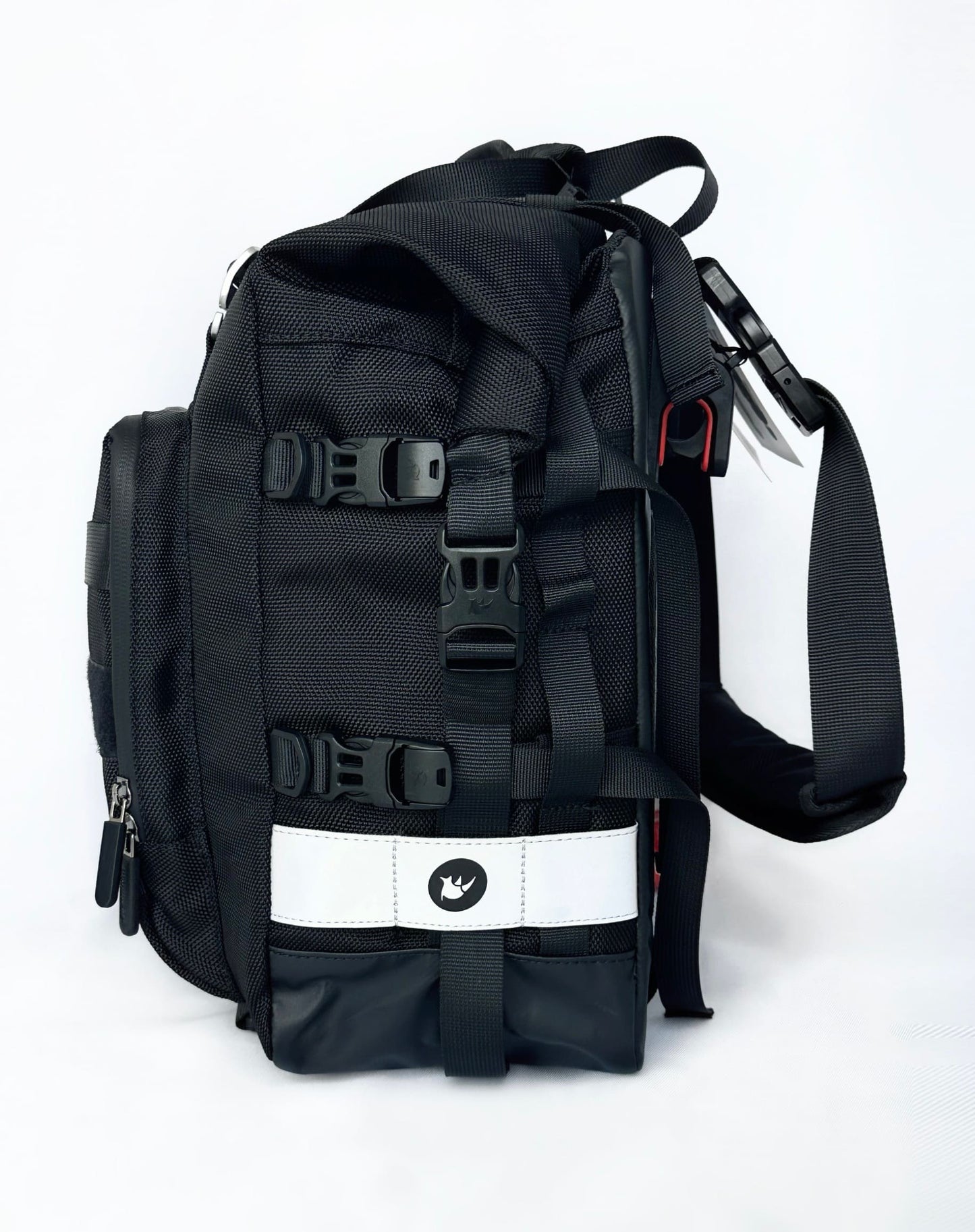 Motorrad-Seitentasche "Rhinowalk" 20 L schwarz, wasserdicht aus Polyester