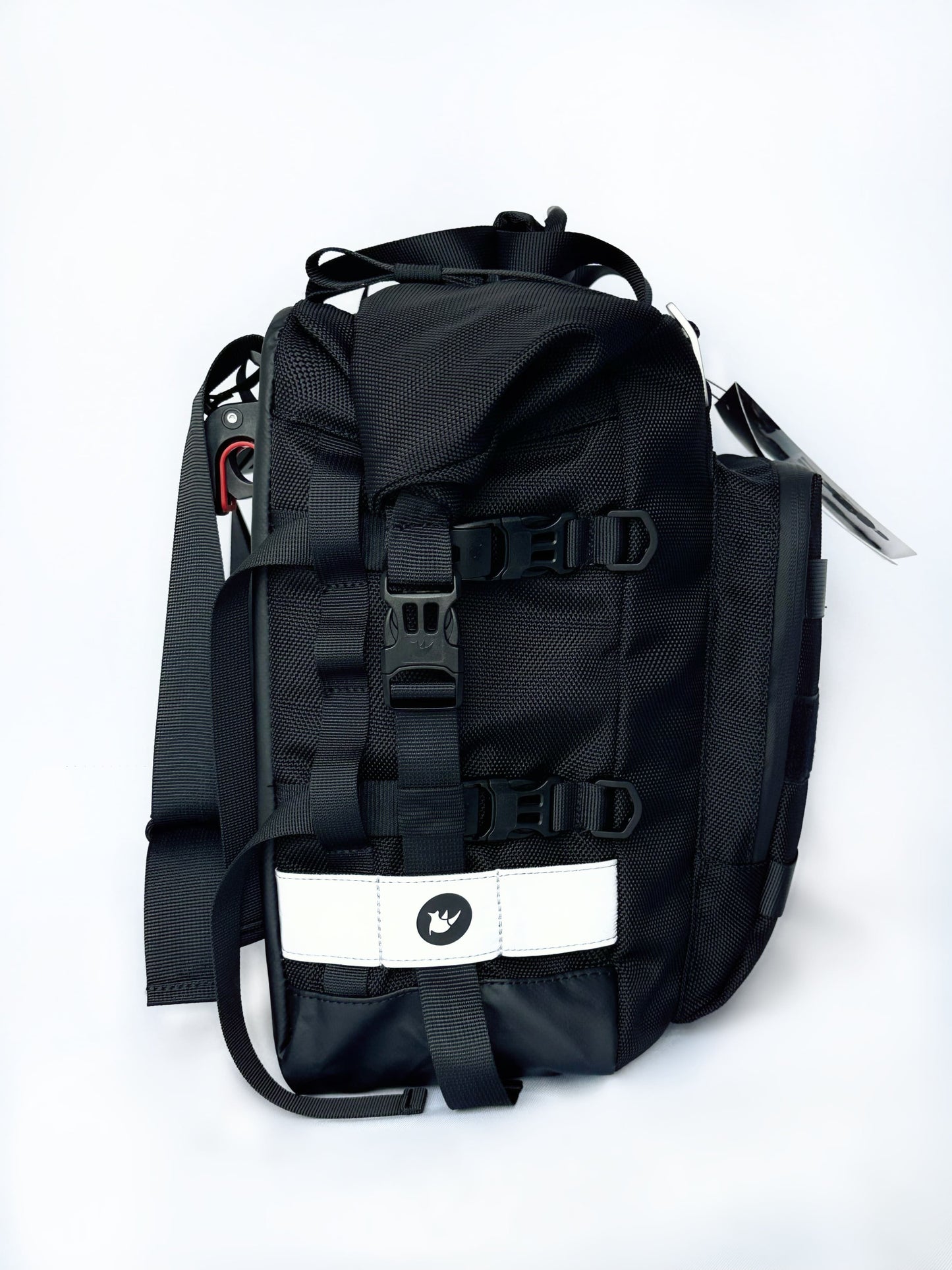 Motorrad-Seitentasche "Rhinowalk" 20 L schwarz, wasserdicht aus Polyester