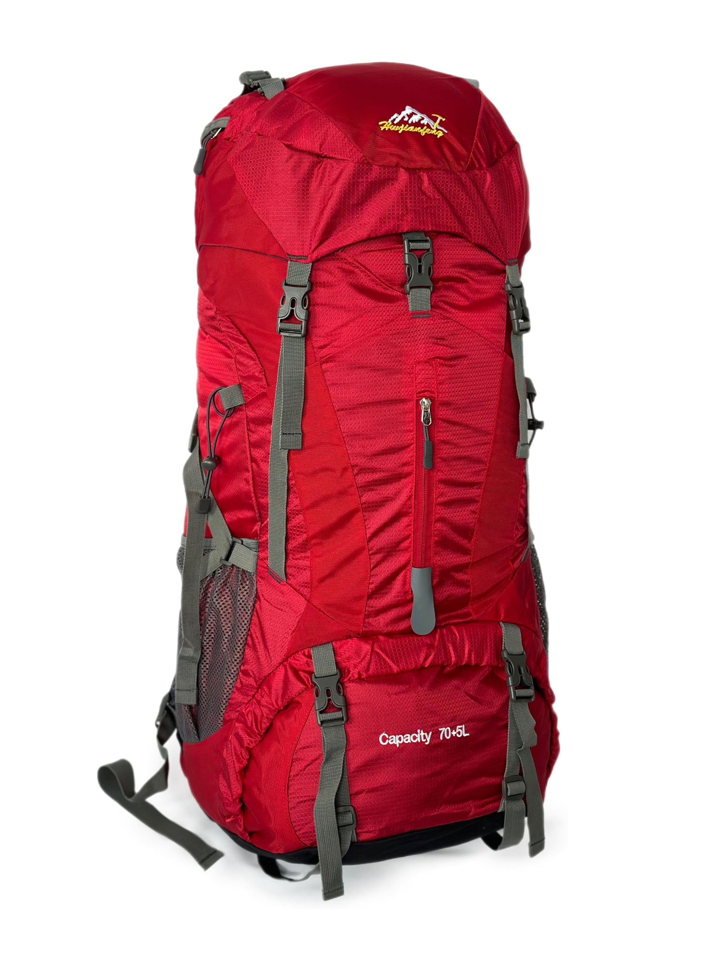Leichter Nylon Touristen-Trekkingrucksack 70 + 5 L mit Rahmen