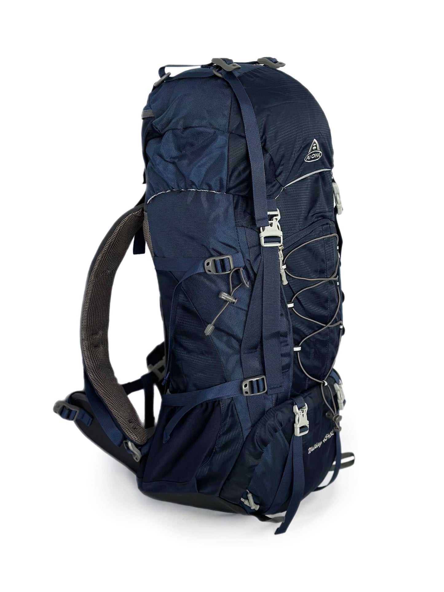 Leichter Rucksack aus Nylon für Bergsteigen und Trekking - 50L, Ergonomischer Rahmen