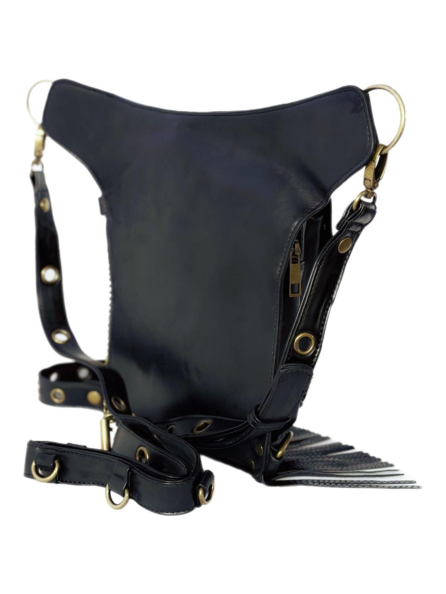 Vielseitige alternative Tasche: Gothic-, Biker & Punk Stil, wandelbar für Hüfte oder Schulter HG 130