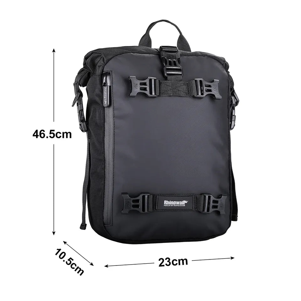 Motorradtasche 10 L "Rhinowalk", schwarz, wasserdicht, mit den Tragegürtelset MT21610