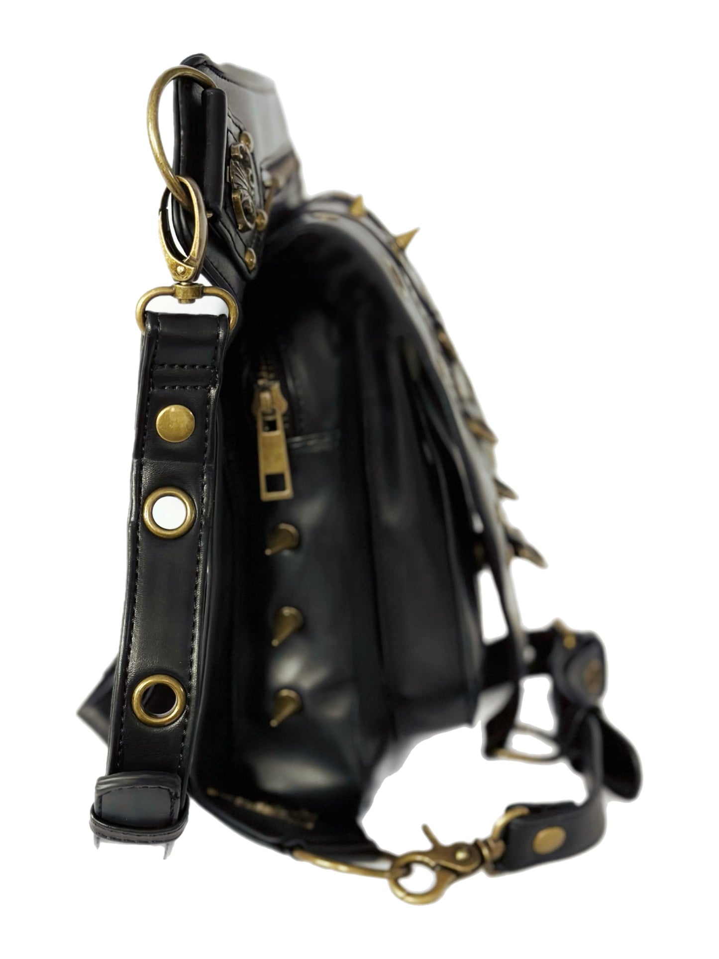 Vielseitige alternative Tasche: Gothic-, Biker & Punk Stil, wandelbar für Hüfte oder Schulter HG 138