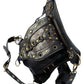 Vielseitige alternative Tasche: Gothic-, Biker & Punk Stil, wandelbar für Hüfte oder Schulter HG 138