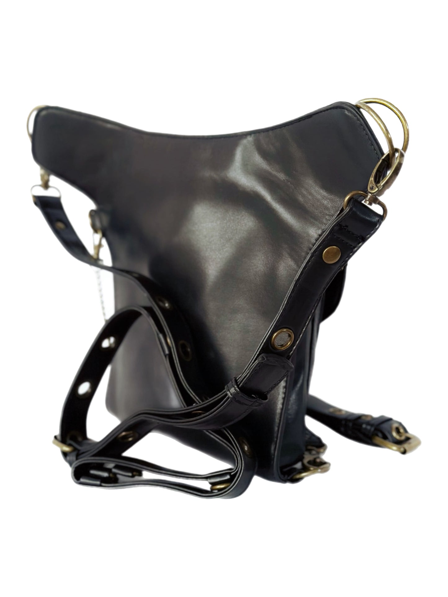 Vielseitige alternative Tasche: Gothic-, Biker & Punk Stil, wandelbar für Hüfte oder Schulter HG 132