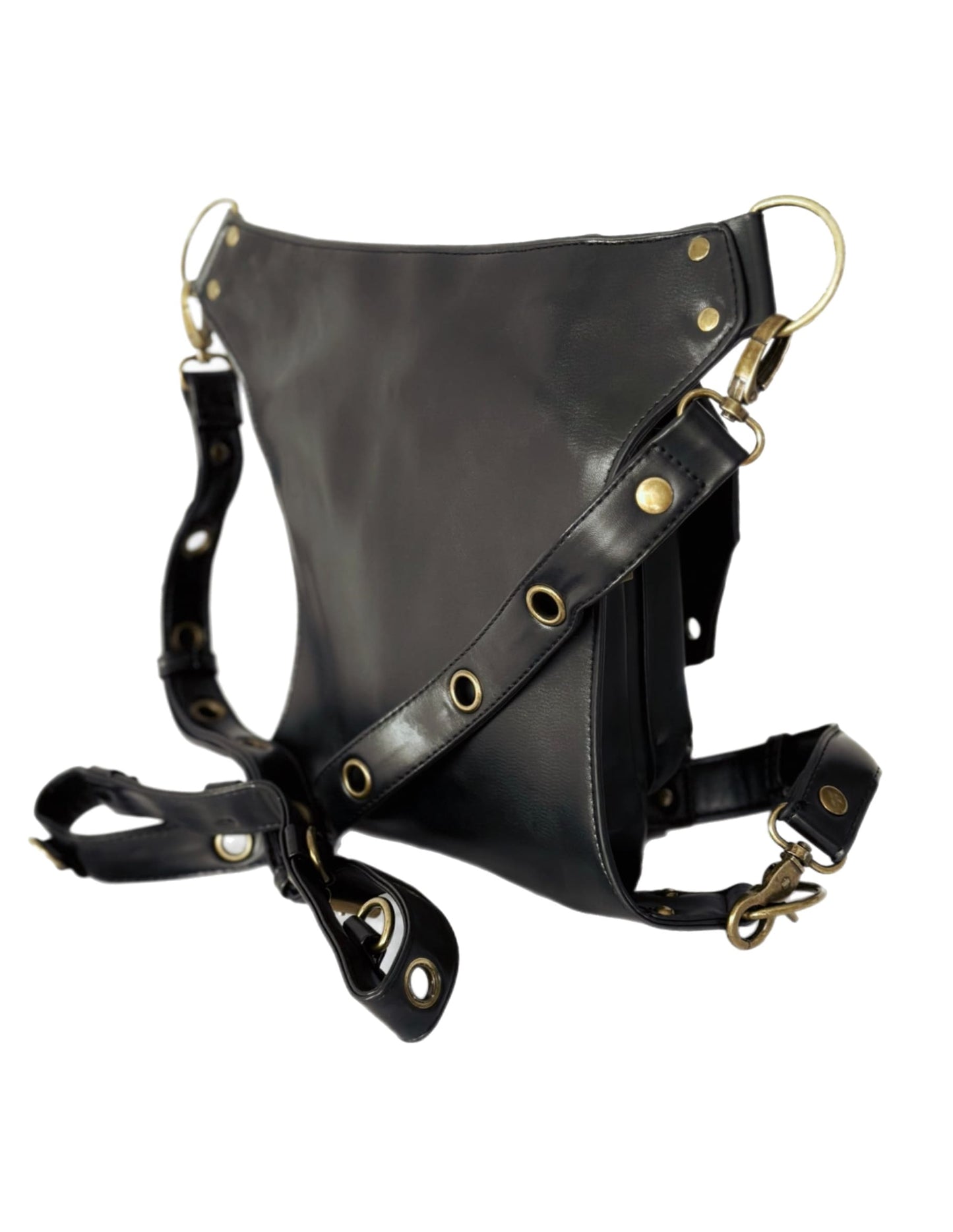 Vielseitige alternative Tasche: Gothic-, Biker & Punk Stil, wandelbar für Hüfte oder Schulter HG 135